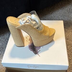 Jessica Simpson Tan Platform Heels